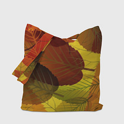 Сумка-шопер Осенние крупные листья, цвет: 3D-принт