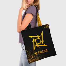 Сумка-шопер Metallica - gold gradient, цвет: 3D-принт — фото 2