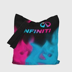 Сумка-шопер Infiniti - neon gradient: символ сверху, цвет: 3D-принт