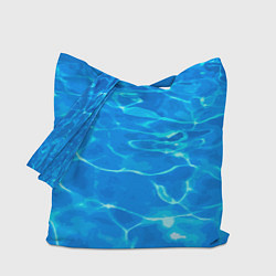 Сумка-шопер Абстрактные волны бассейна - текстура, цвет: 3D-принт
