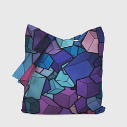 Сумка-шопер Цветные кубы, цвет: 3D-принт