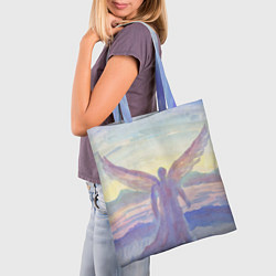 Сумка-шопер Архангел в облаках акварель, цвет: 3D-принт — фото 2