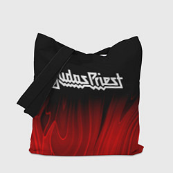 Сумка-шопер Judas Priest red plasma, цвет: 3D-принт