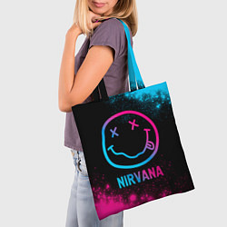 Сумка-шопер Nirvana - neon gradient, цвет: 3D-принт — фото 2