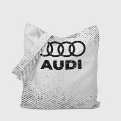 Сумка-шоппер Audi с потертостями на светлом фоне
