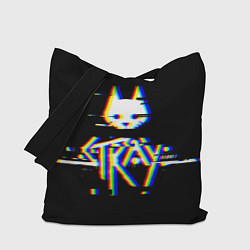 Сумка-шопер Stray glitch logo, цвет: 3D-принт