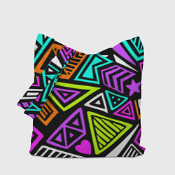 Сумка-шопер Abstract geometric shapes, цвет: 3D-принт