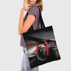 Сумка-шопер Ситроен - салон - Steering wheel, цвет: 3D-принт — фото 2