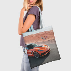 Сумка-шопер Chevrolet Corvette - Motorsport - Desert, цвет: 3D-принт — фото 2