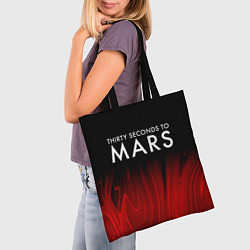 Сумка-шопер Thirty Seconds to Mars red plasma, цвет: 3D-принт — фото 2