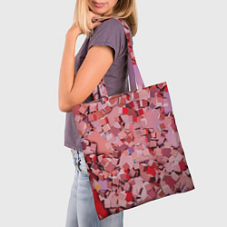 Сумка-шопер Розовые кубы, цвет: 3D-принт — фото 2