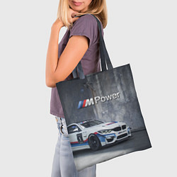 Сумка-шопер BMW M4 GT4 - racing team - motorsport, цвет: 3D-принт — фото 2