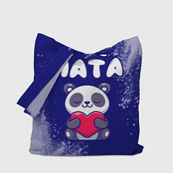 Сумка-шопер Ната панда с сердечком, цвет: 3D-принт
