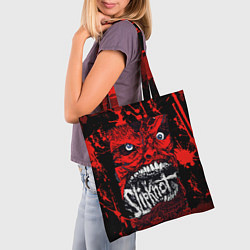 Сумка-шопер Slipknot red blood, цвет: 3D-принт — фото 2