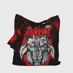 Сумка-шопер Slipknot - красный козел, цвет: 3D-принт