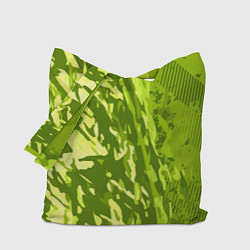 Сумка-шоппер Зеленый абстрактный камуфляж