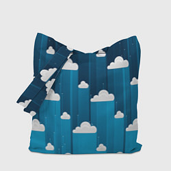 Сумка-шопер Night clouds, цвет: 3D-принт