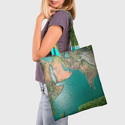 Сумка-шопер Карта Земли, цвет: 3D-принт — фото 2