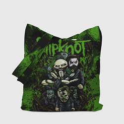 Сумка-шопер Slipknot green art, цвет: 3D-принт