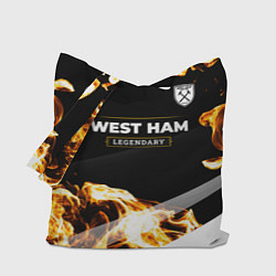 Сумка-шопер West Ham legendary sport fire, цвет: 3D-принт