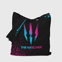 Сумка-шопер The Witcher - neon gradient, цвет: 3D-принт