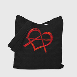Сумка-шопер Сердце анархиста, цвет: 3D-принт