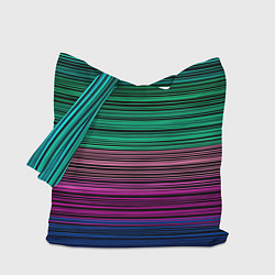 Сумка-шоппер Разноцветные неоновые шелковые нити