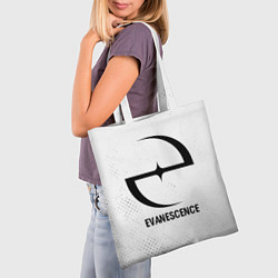 Сумка-шопер Evanescence glitch на светлом фоне, цвет: 3D-принт — фото 2