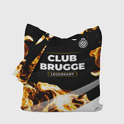 Сумка-шопер Club Brugge legendary sport fire, цвет: 3D-принт