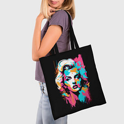 Сумка-шопер Мэрилин Монро - поп арт, цвет: 3D-принт — фото 2