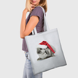 Сумка-шопер Рождественский кролик - 2023, цвет: 3D-принт — фото 2