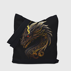 Сумка-шопер Китайский дракон - ирезуми, цвет: 3D-принт