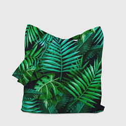 Сумка-шопер Тропические растения - текстура, цвет: 3D-принт