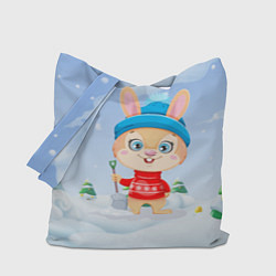 Сумка-шоппер Зайчик чистит снег