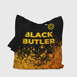 Сумка-шопер Black Butler - gold gradient: символ сверху, цвет: 3D-принт