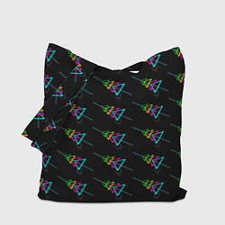 Сумка-шопер Colored triangles, цвет: 3D-принт