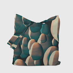 Сумка-шопер Множество абстрактных летающих камней, цвет: 3D-принт