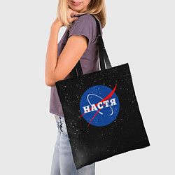 Сумка-шопер Настя Наса космос, цвет: 3D-принт — фото 2