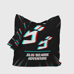 Сумка-шопер Символ JoJo Bizarre Adventure в стиле glitch на те, цвет: 3D-принт