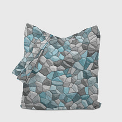 Сумка-шопер Мозаика из цветных камней, цвет: 3D-принт