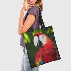 Сумка-шопер Красный попугай Ара, цвет: 3D-принт — фото 2