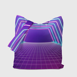 Сумка-шопер Вход в неоновый портал, цвет: 3D-принт