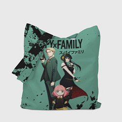 Сумка-шопер Spy family characters, цвет: 3D-принт