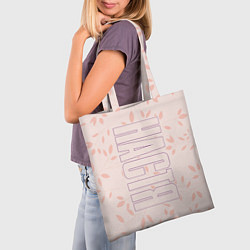 Сумка-шопер Настя по-вертикали с розовым фоном, цвет: 3D-принт — фото 2