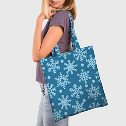 Сумка-шопер Blue snow, цвет: 3D-принт — фото 2