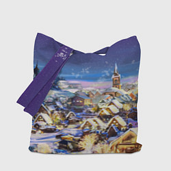 Сумка-шоппер Рождественская деревня