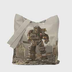 Сумка-шопер Bone raider power armor skin in fallout, цвет: 3D-принт