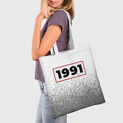 Сумка-шопер 1991 - в красной рамке на светлом, цвет: 3D-принт — фото 2