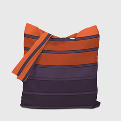 Сумка-шоппер Полосатый фиолетово-оранжевый узор