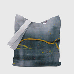 Сумка-шопер Серо-светлый абстрактный туман и краски, цвет: 3D-принт